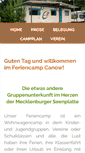 Mobile Screenshot of feriencamp-canow.de