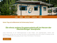 Tablet Screenshot of feriencamp-canow.de